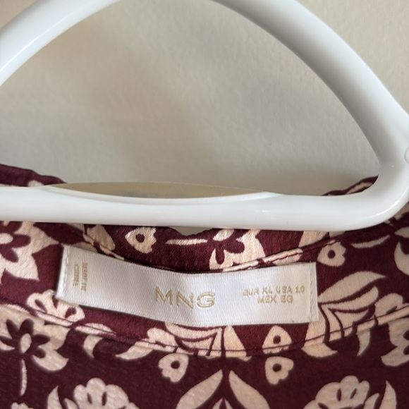 Mango Midi Dress, Burgandy and Cream, US 10, EUR XL - Picture 6 of 6